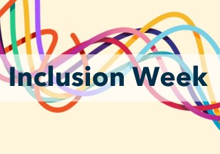 Inclusion week on pale yellow background